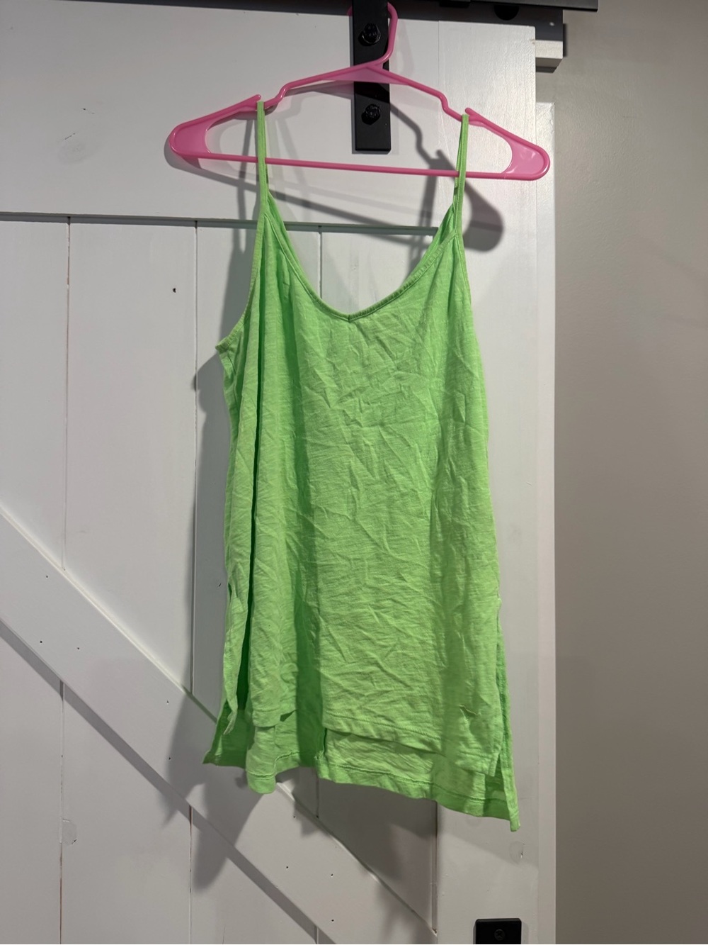 PINK Victoria's Secret Neon Lime Spaghetti Strap Camisole